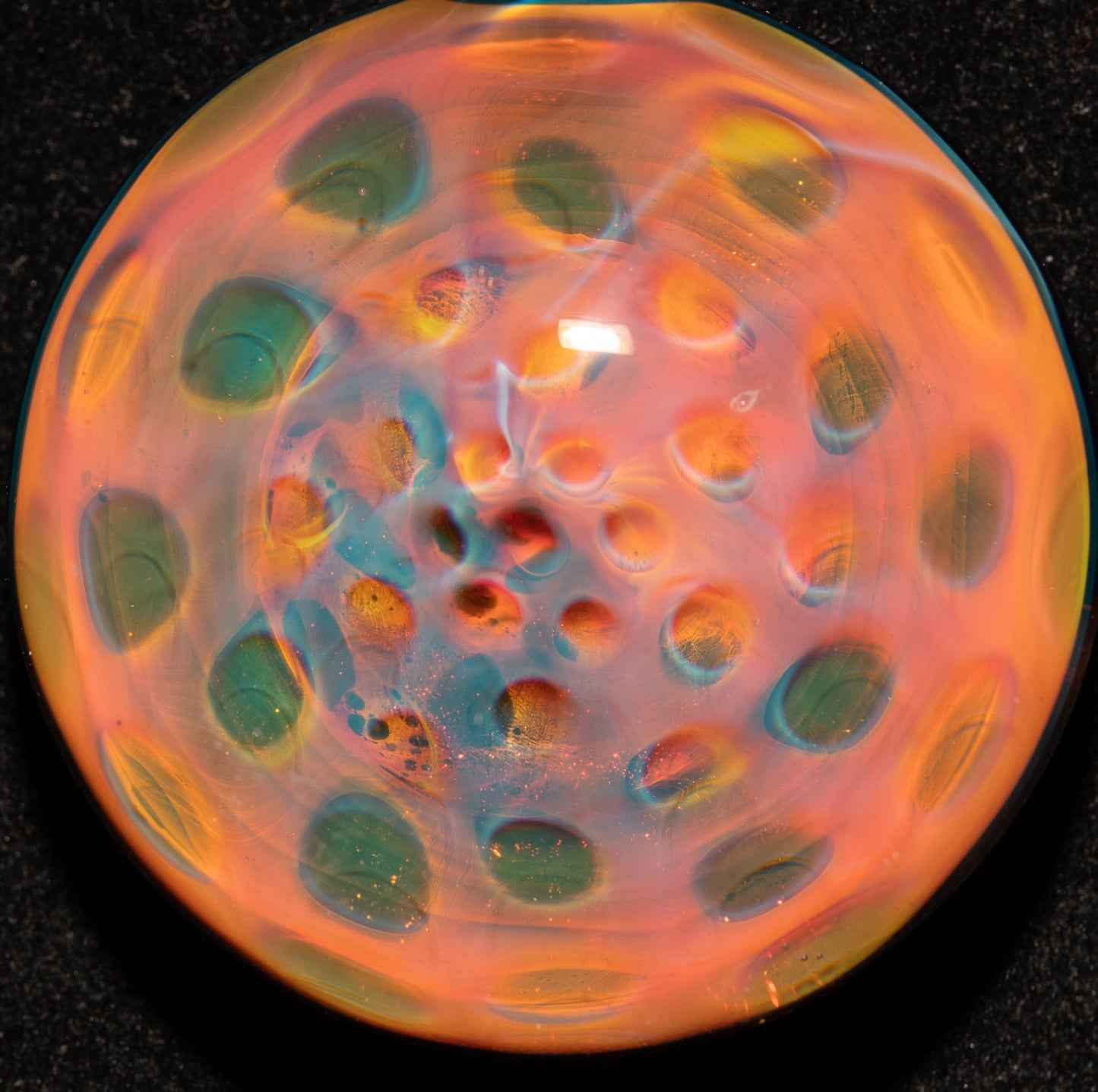 Borosilicate Honeycomb Necklace | Galactic Fumed Pendant | Handcrafted Heady Glass Jewelry | Spacey Art Piece