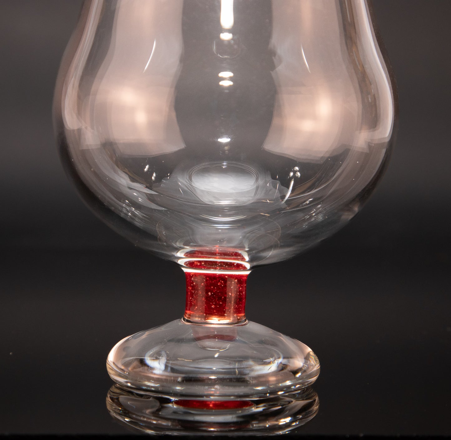 Handmade Whisky Snifter | Bar Goblet for Cognac or Rum | Elegant Blown Glass Stemware | Unique Bar Gift