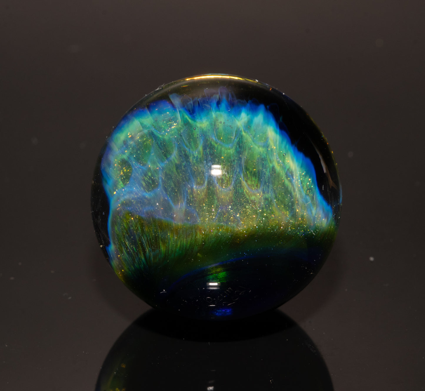 Honeycomb Glass Marble 29mm | Handblown Borosilicate Art Marble | Geometric Honeycomb Display Piece