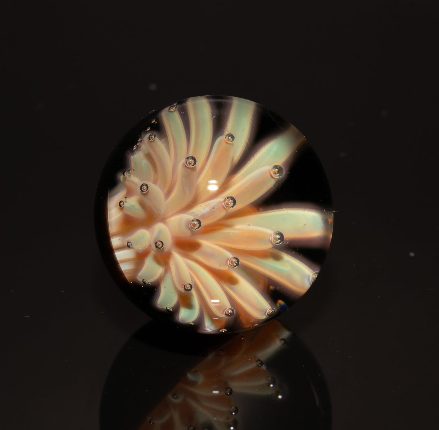 Air Trap Marble 22mm | Glass Star Galaxy Nebula | Outer Space Art | Floral Dotted Universe Comet