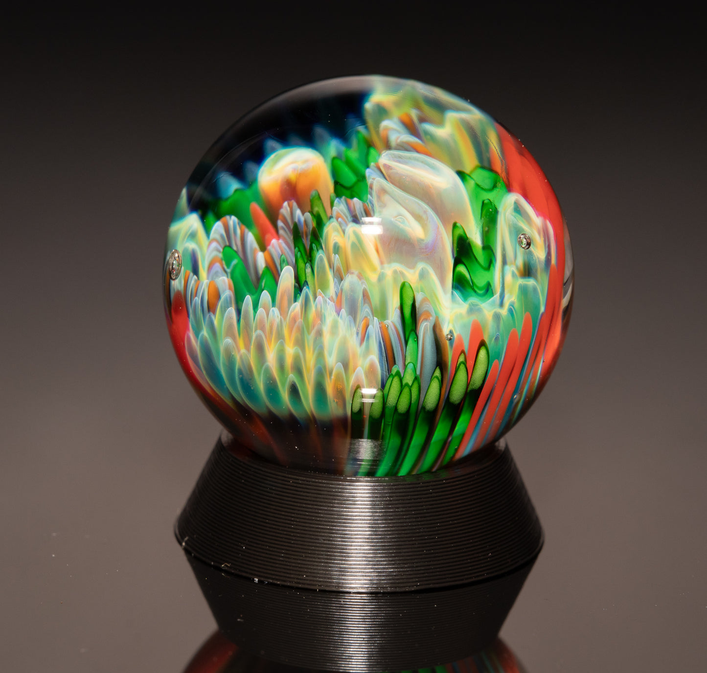 Coral Reef Glass Marble Collection | 4-Piece Borosilicate Set | Handblown Ocean Art