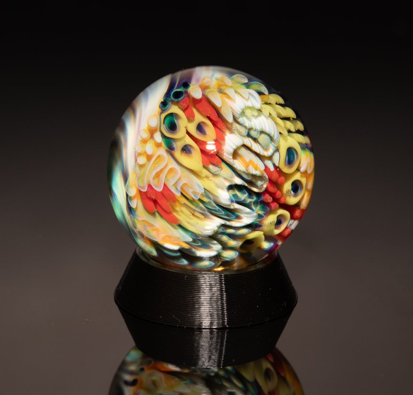 Coral Reef Marble Set | 4-Piece Handblown Glass Collection | Borosilicate Ocean Art