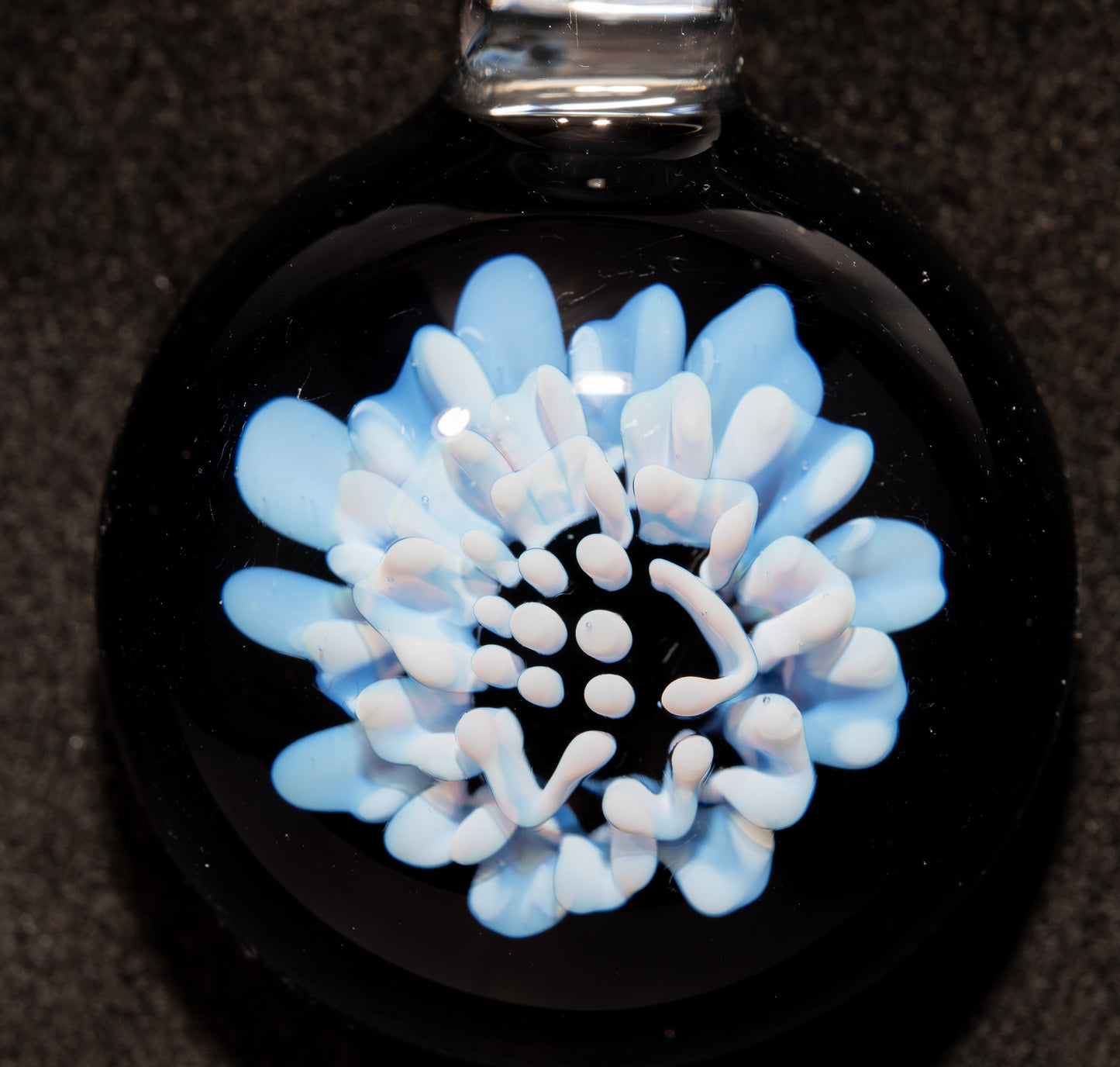 Dahlia Flower Glass Pendant Handmade Necklace Artisan Jewelry Collector Art Gift