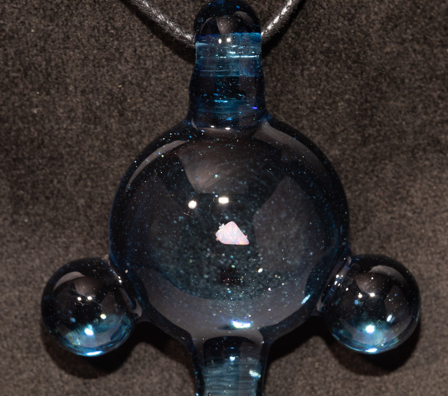 Dancing Light Opal Pendant | Handblown Borosilicate Amulet Glass | Iridescent Talisman Artisan Necklace