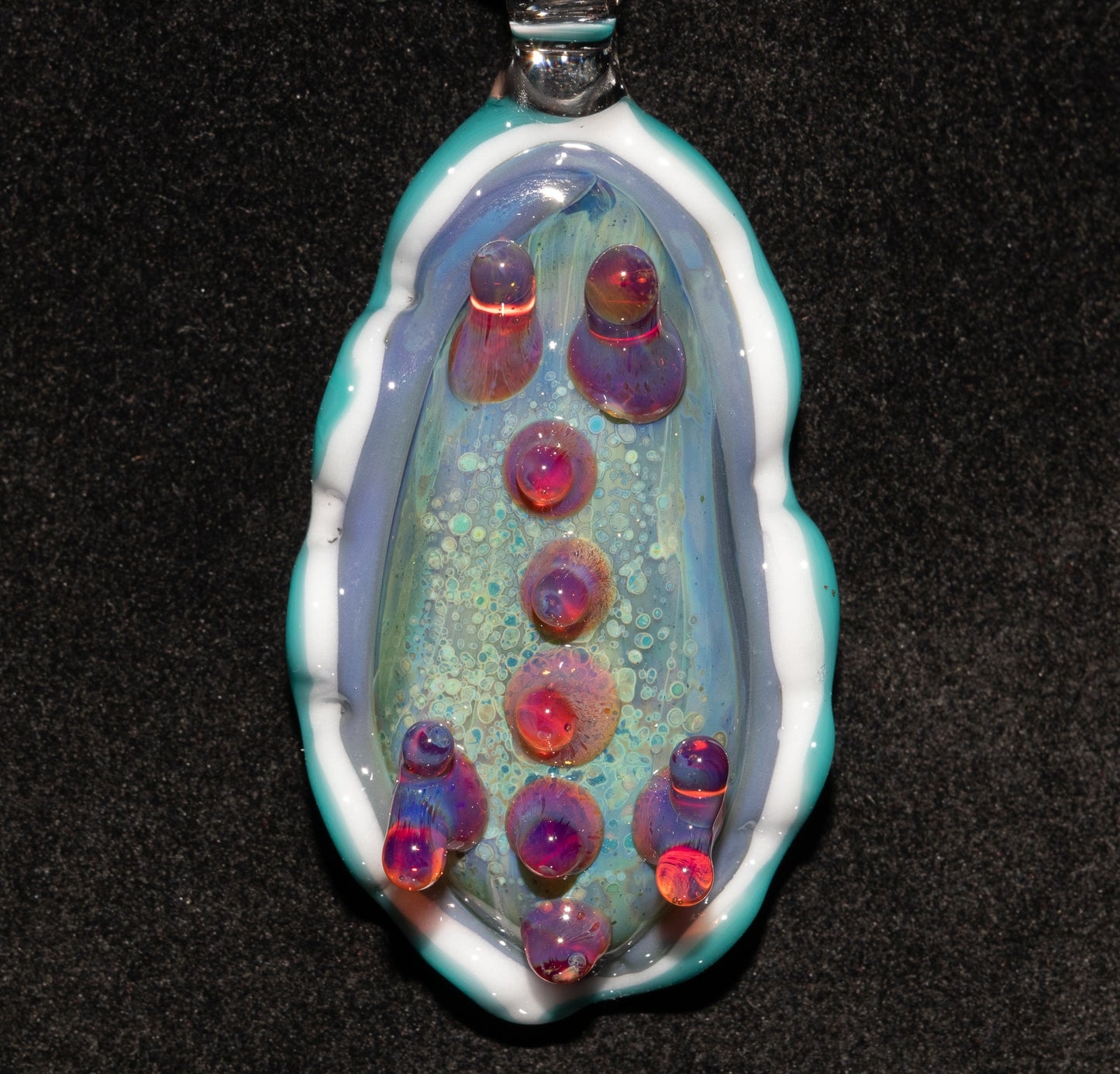 Glass Nudibranch Pendant | Sea Slug Ocean Jewelry | Borosilicate Beach Coral Reef Necklace | Summer Festival Lagoon Vibes