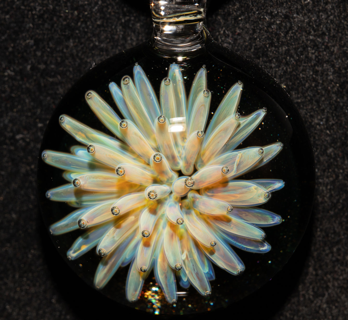 Star Implosion Glass Pendant | Nebula Art Necklace | Handcrafted Borosilicate Jewelry | Celestial Statement Piece