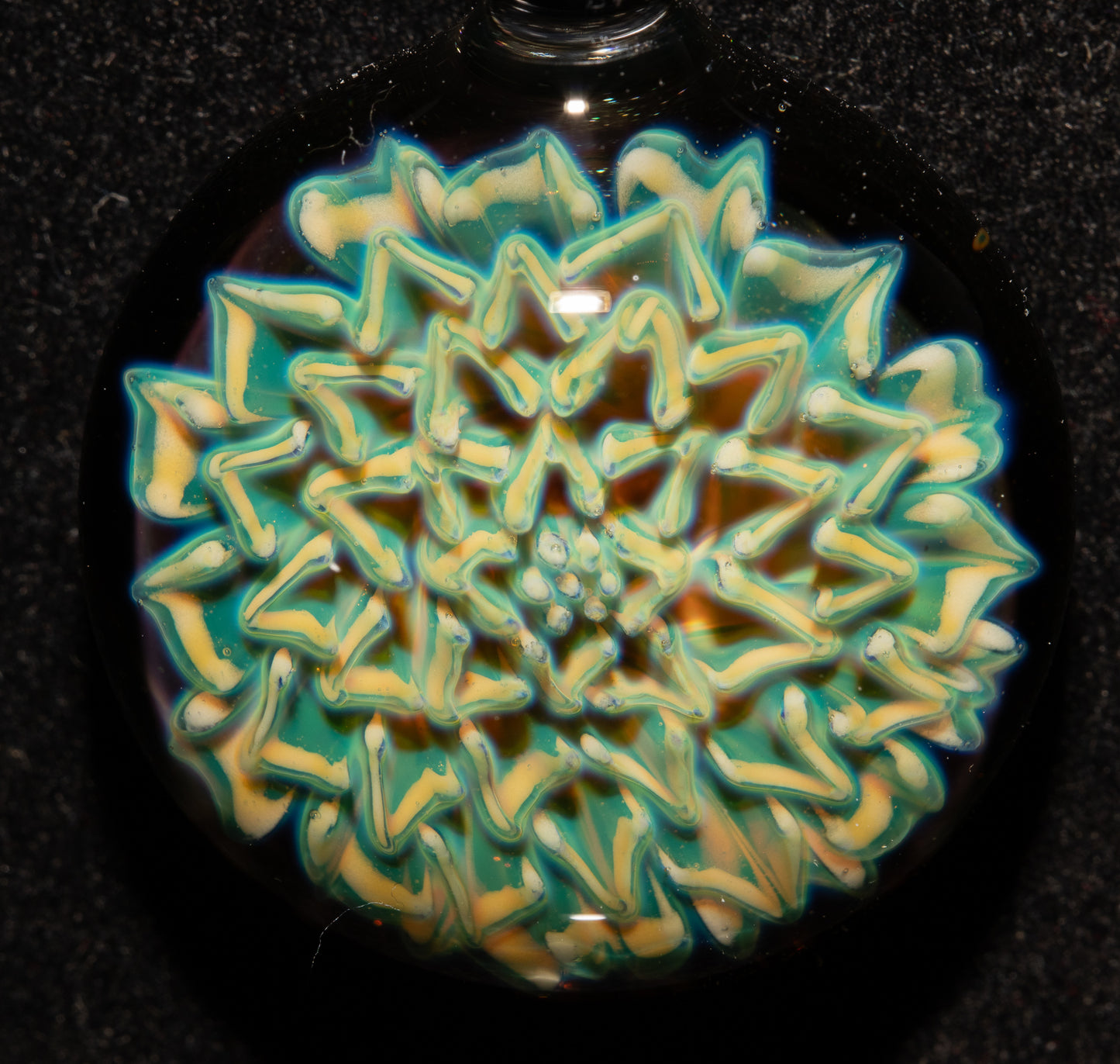 Handmade Glass Dahlia Necklace | Floral Borosilicate Pendant | Artisan Flower Jewelry