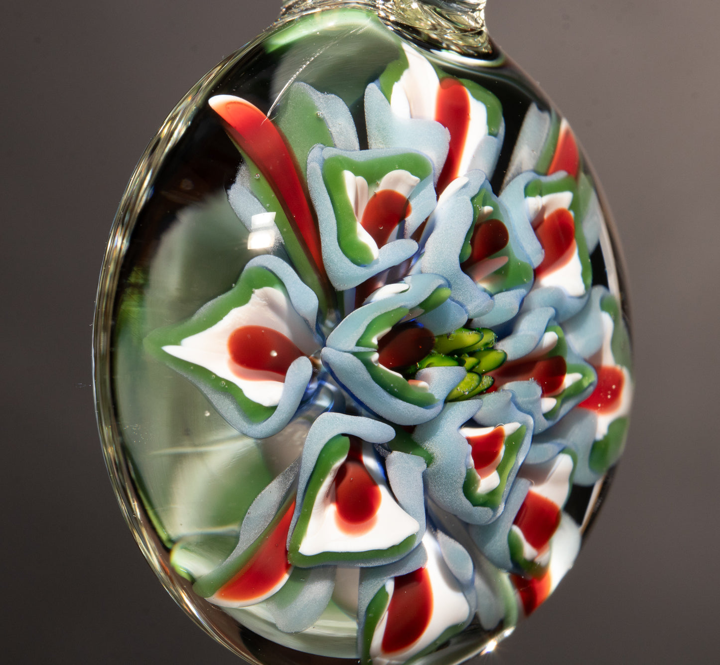 Lotus Chrysanthemum Dream | Multi-Layer Glass Flower | Handmade Jewelry Art