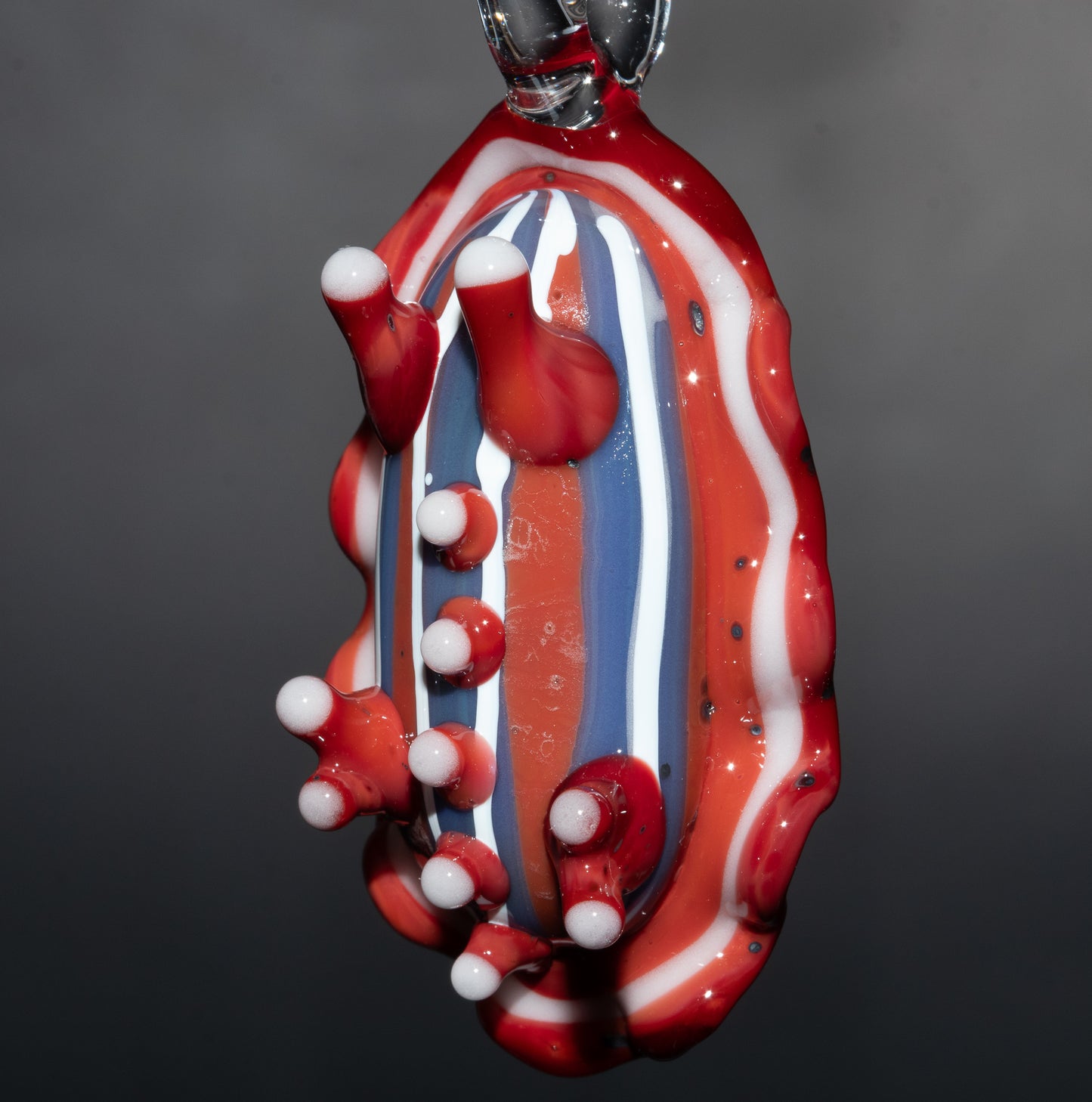 Artistic Sea Slug Necklace | Glass Nudibranch Ocean Pendant | Reef Inspired Borosilicate Jewelry | Tropical Festival Wear