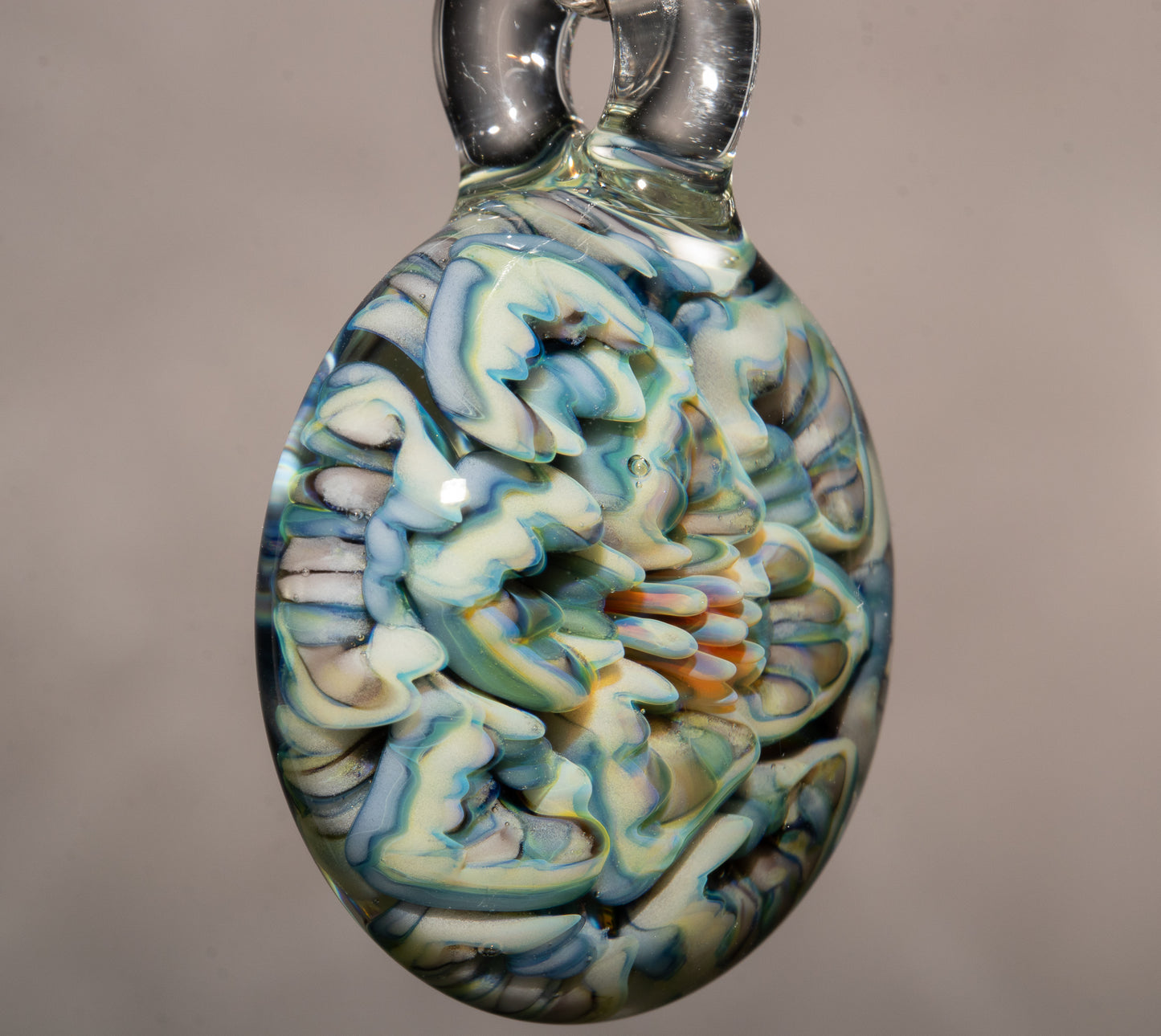 Lotus Chrysanthemum Dream Pendant | Peony Inspired Glass Flower | Handmade Art