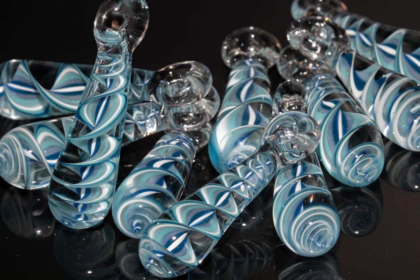 Ice Candy Stripe Single Glass Pendant (1) | Twisted Spiral Glass Necklace | Artisan Lampwork Pendant