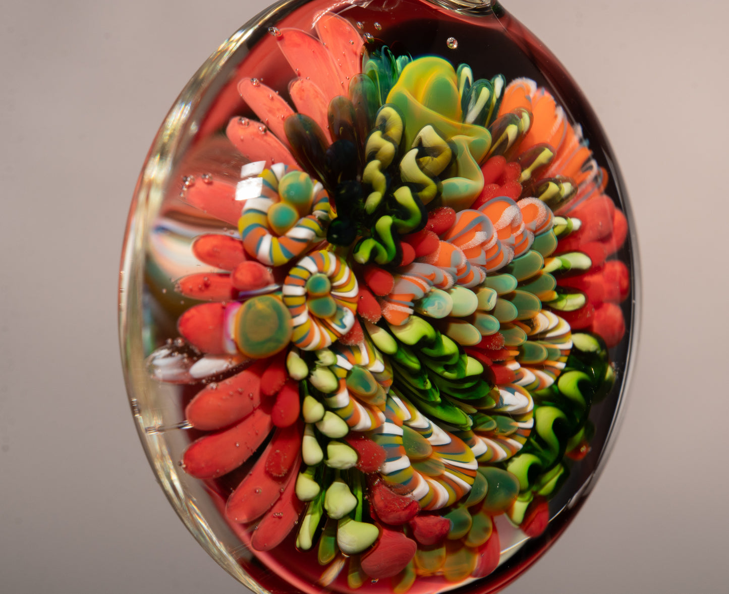 Sea Life Coral Reef Glass Necklace | Ocean Pendant Jewelry | Underwater Theme