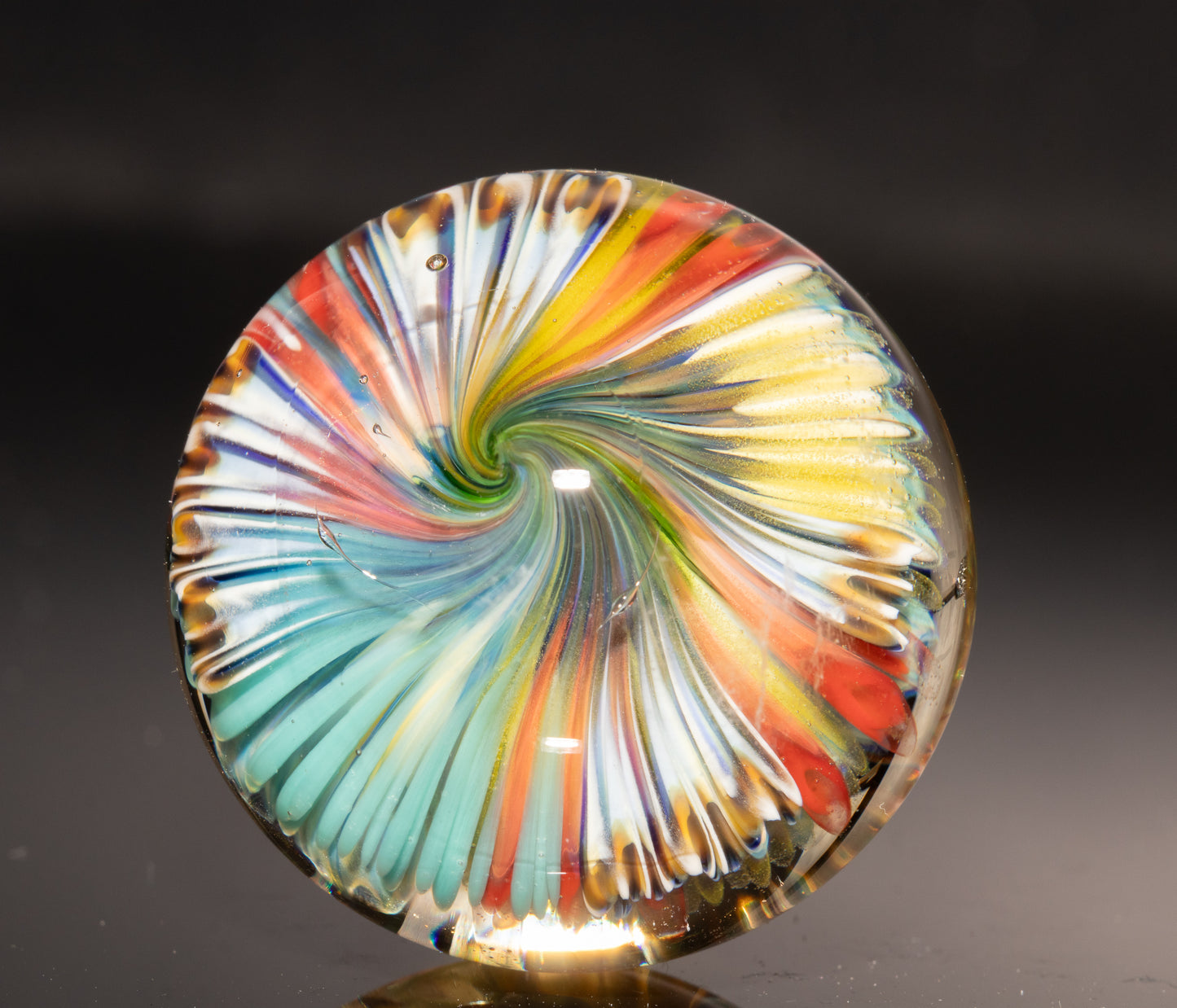 Underwater Reef Glass Marble | Borosilicate Ocean Art Sphere | Handmade Collector Display Piece | Coastal Gift