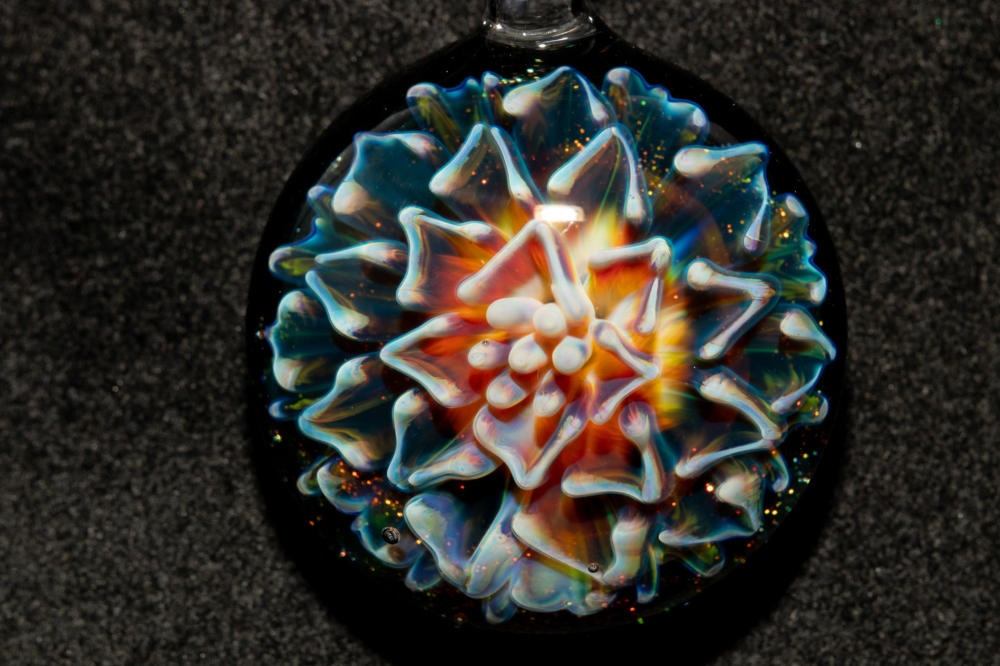 Collector Dahlia Pendant | Handmade Glass Necklace Jewelry | Unique Art Design