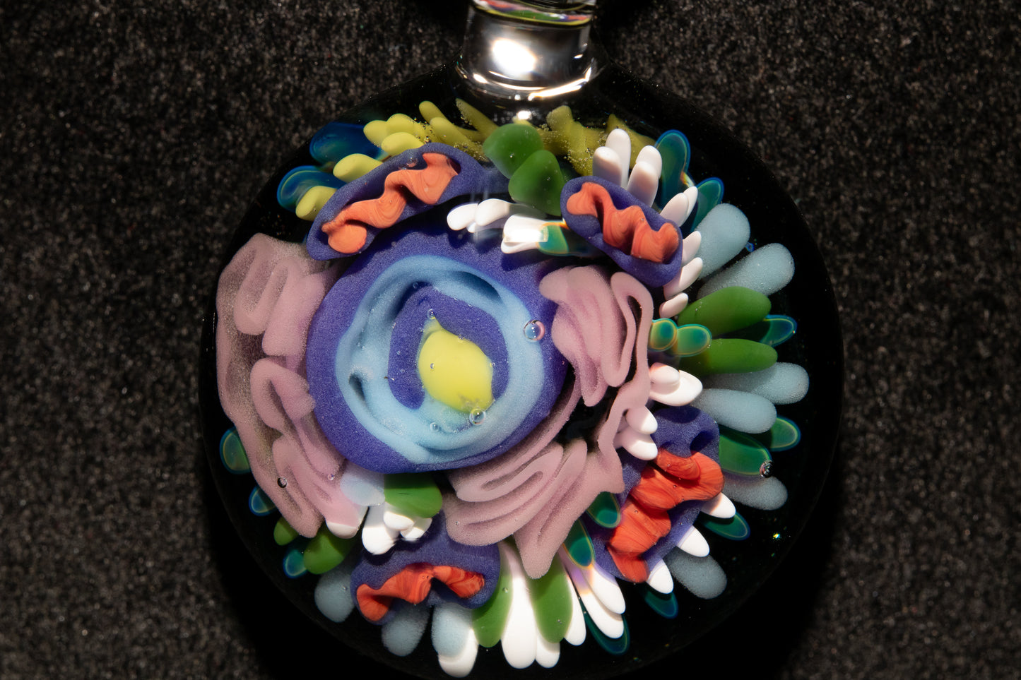 Animal Cell Glass Pendant | Handblown Microscope Biology Necklace | Science Teacher Gift Jewelry | Microscope Art Jewelry