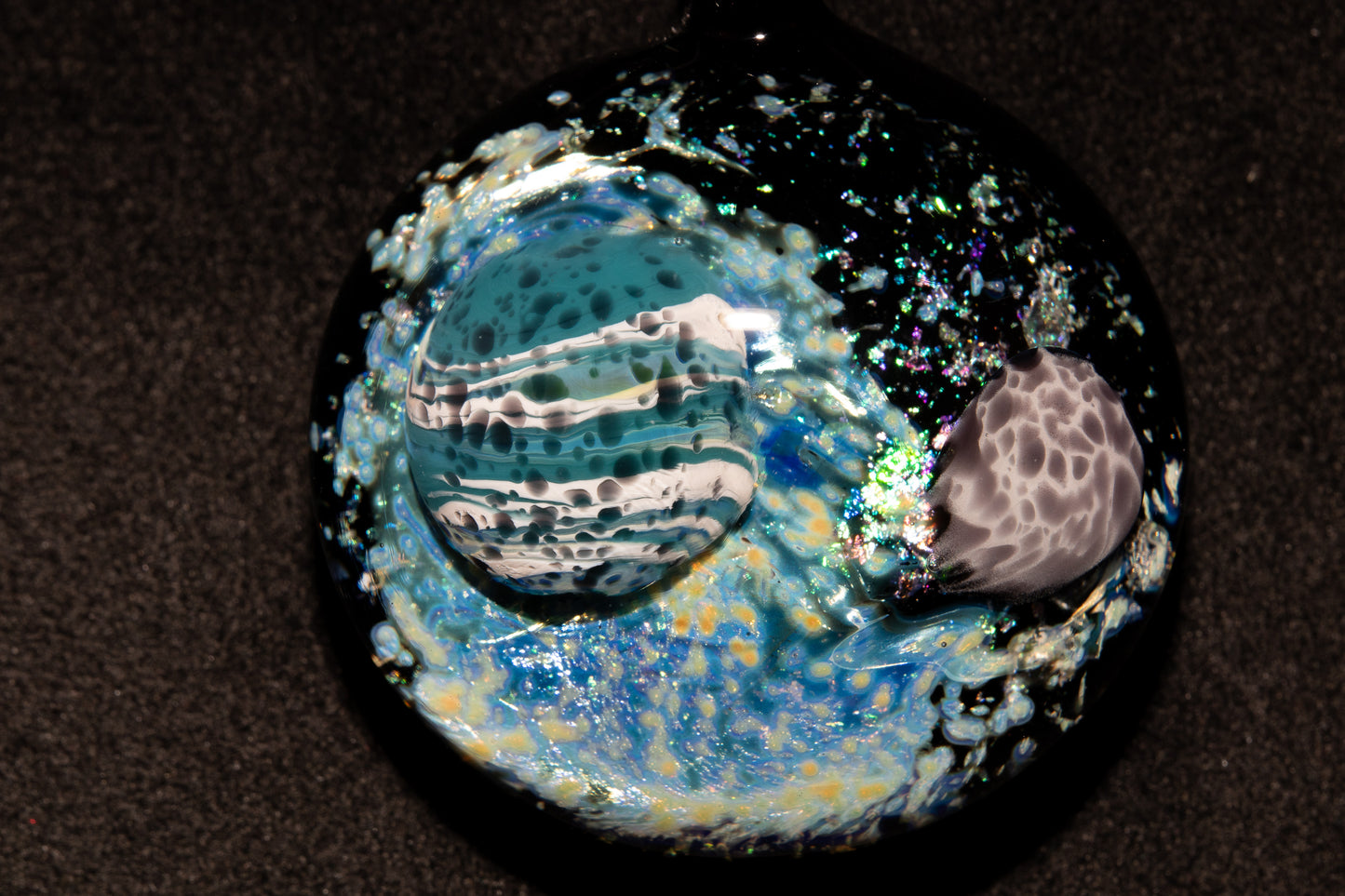 Galaxy Space Pendant | Cosmic Glass Jewelry | Handmade Celestial Necklace | NASA-Inspired Art Gift | Unique Glass Pendant