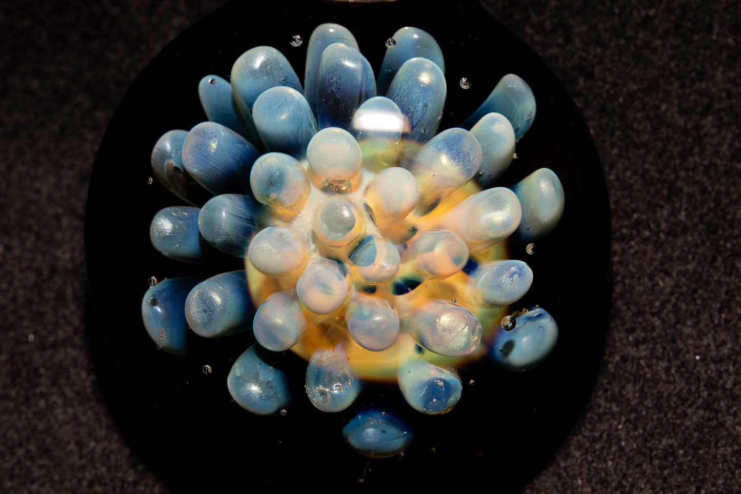 Handblown Dot Implosion Glass Pendant | Space & Sea Floral Necklace | Galaxy Jewelry | Artisan Glass Gift