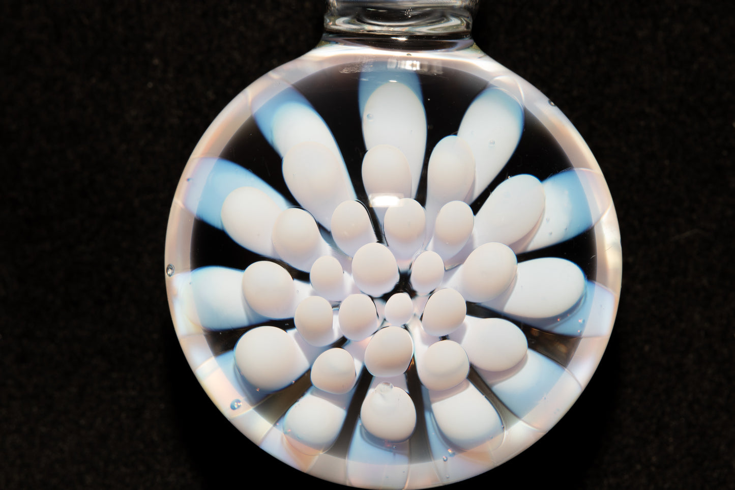 Handblown Dot Implosion Glass Pendant | Space & Sea Floral Necklace | Galaxy Jewelry | Artisan Glass Gift
