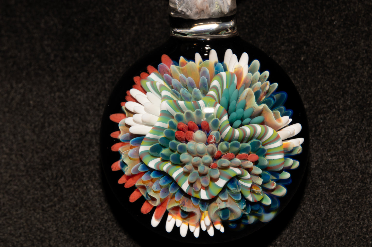 Coral Reef Glass Pendant Necklace | Handblown Borosilicate Ocean Jewelry | Beach & Sea Inspired Gift
