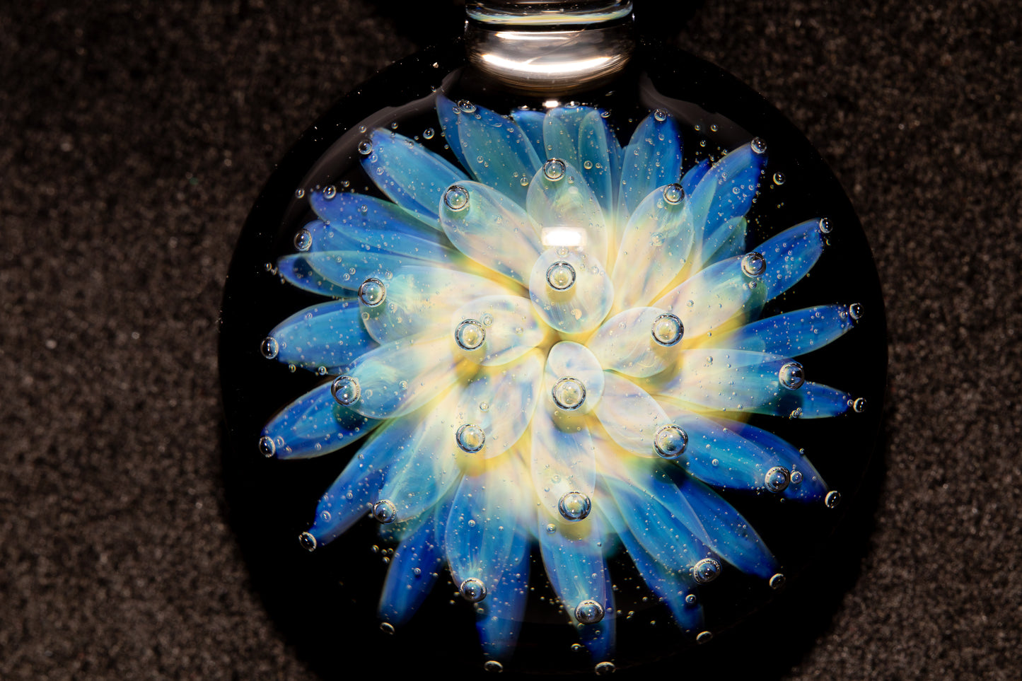 Artisan Glass Pendant | Galaxy Implosion Jewelry | Space Nebula Necklace | Floral Anemone Pendant | Handmade Cosmic Art