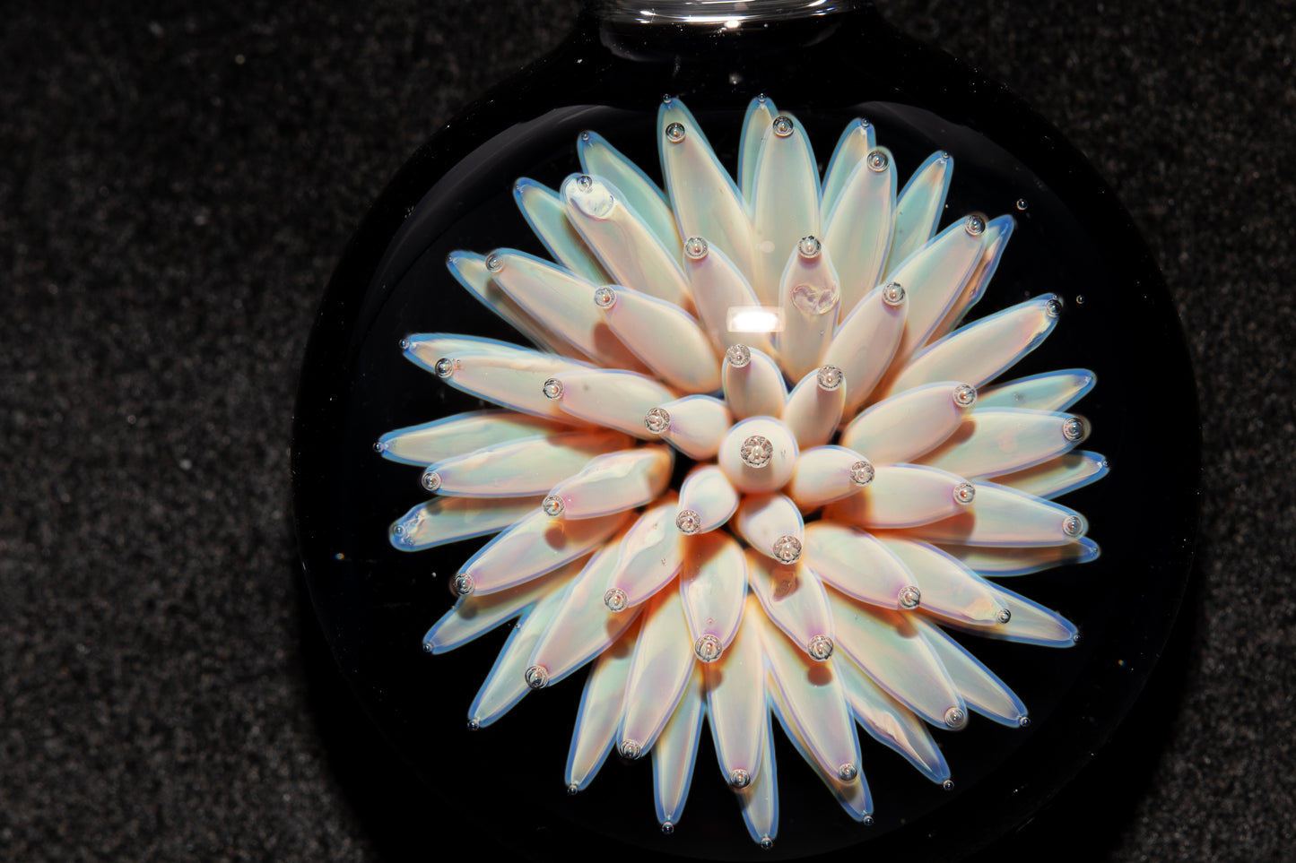 Artisan Glass Pendant | Galaxy Implosion Jewelry | Space Nebula Necklace | Floral Anemone Pendant | Handmade Cosmic Art