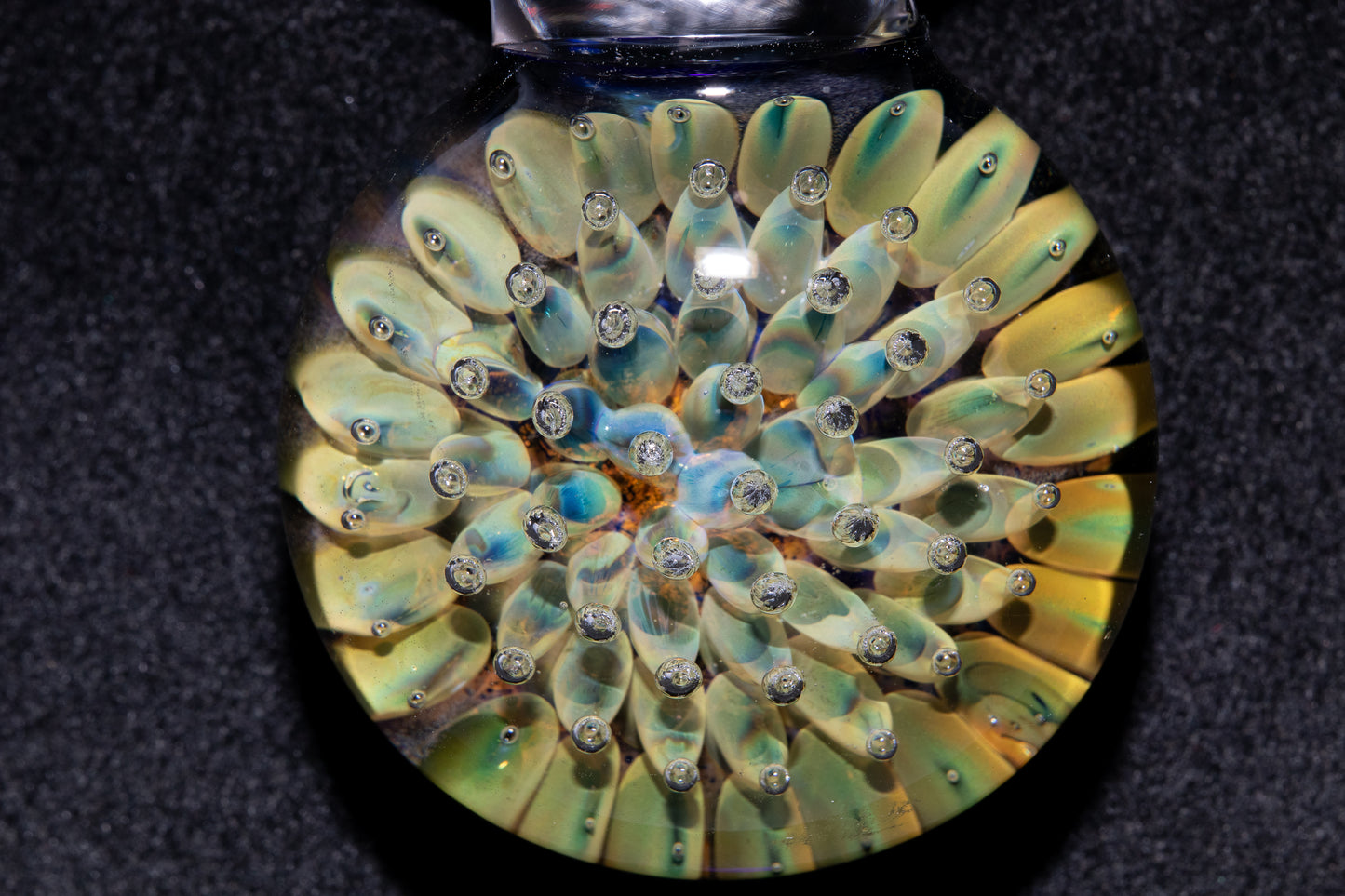 Floral Galaxy Glass Pendant | Space Anemone Necklace | Implosion Art Jewelry | Air Trap Nebula Pendant | One of a Kind Glass