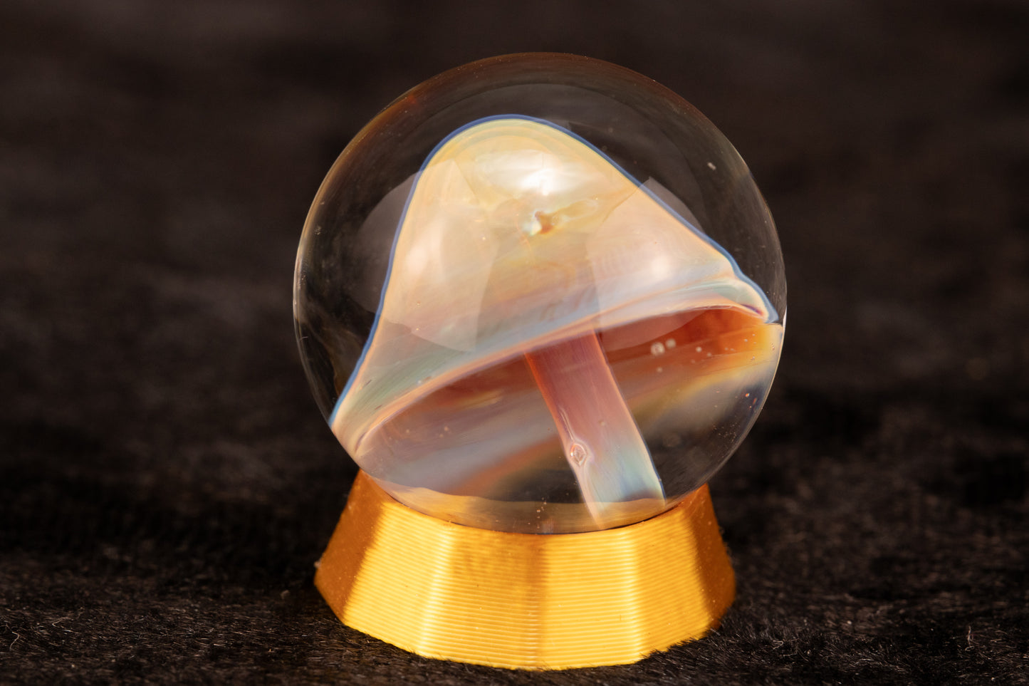 Mushroom Glass Marble Set | 25mm Glass Marbles | Handblown Borosilicate Glass | Collectible Functional Glass