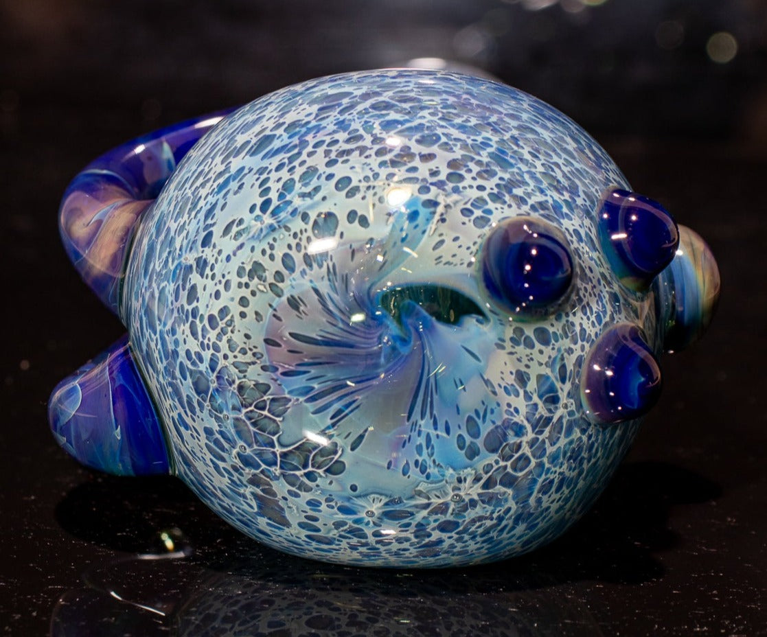 Heady Colored Glass Art | Thick Inside-Out Borosilicate Spoon | Handmade Handblown Glass | Fumed Glass Detail