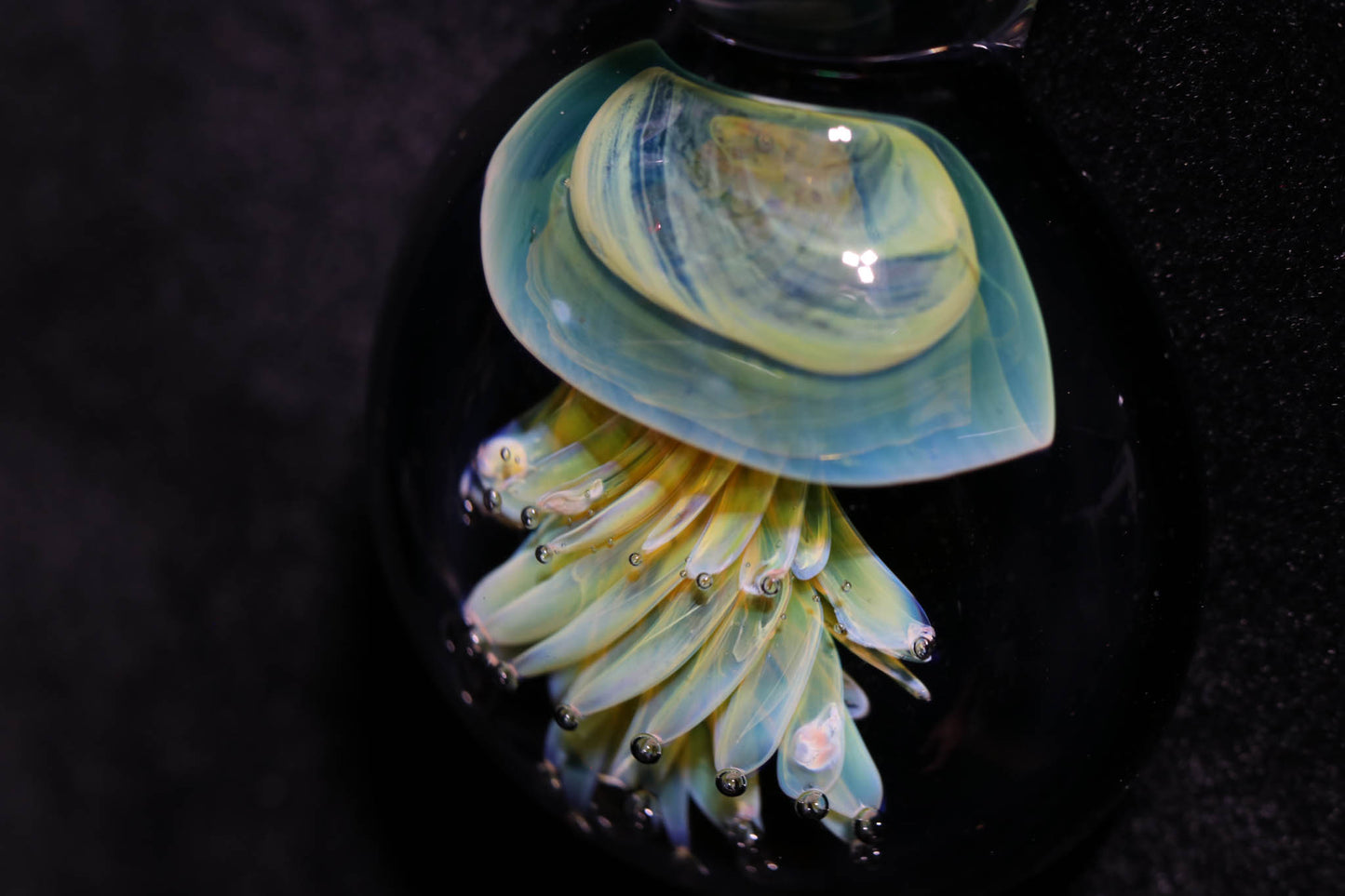 Glass Jellyfish Pendant | Ocean Necklace | Borosilicate Jewelry | Heady Pendant | Tropical Jewelry
