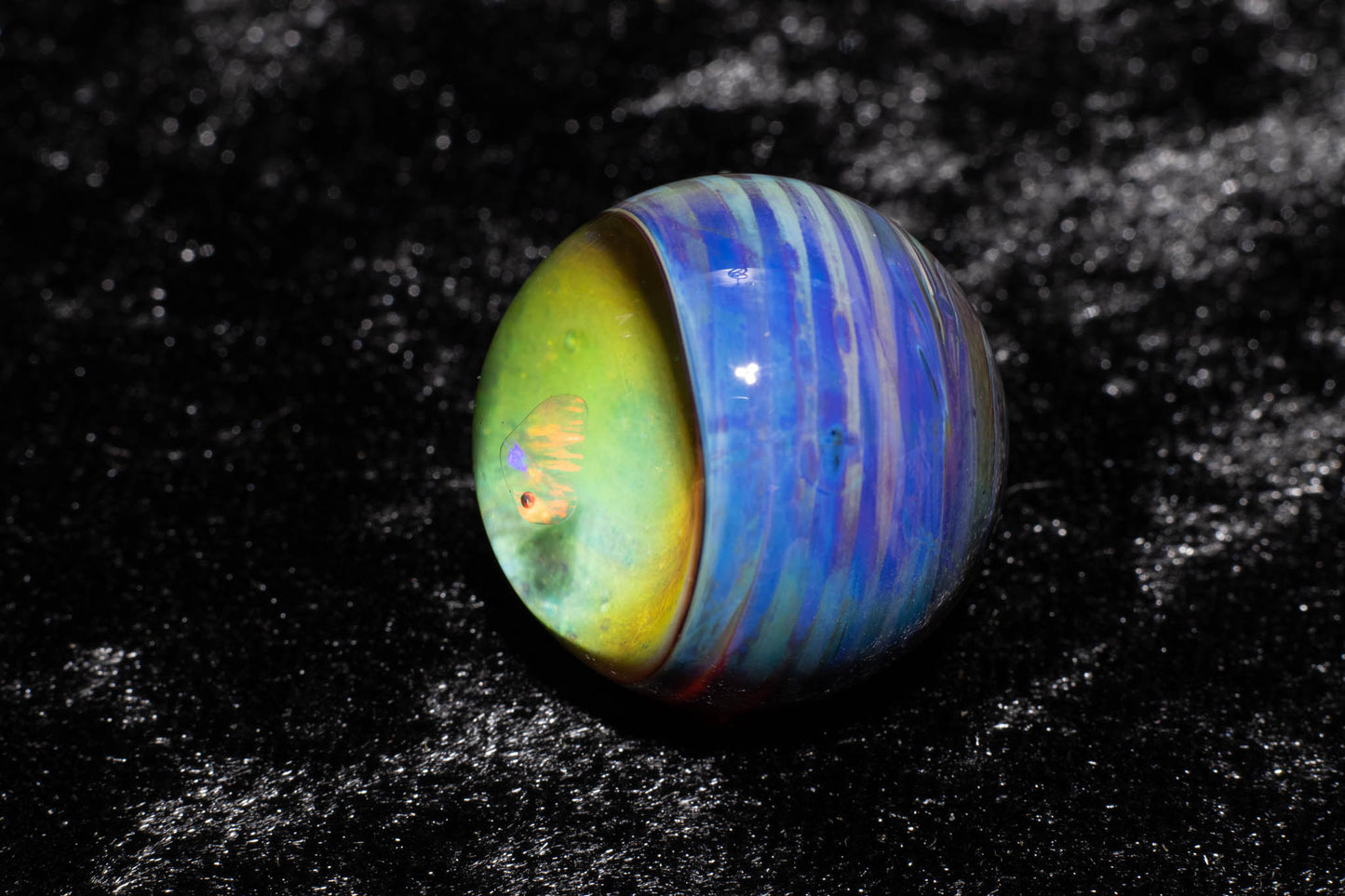 Encased Opal Glass Marble Set | 25mm Glass Marbles | Handblown Borosilicate Glass | Collectible Functional Glass