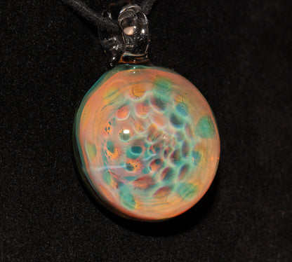 Honeycomb Glass Pendant | Fumed Borosilicate Necklace | Ethereal Heady Glass Jewelry | Cosmic Depth Art