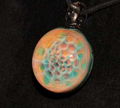 Honeycomb Glass Pendant | Fumed Borosilicate Necklace | Ethereal Heady Glass Jewelry | Cosmic Depth Art