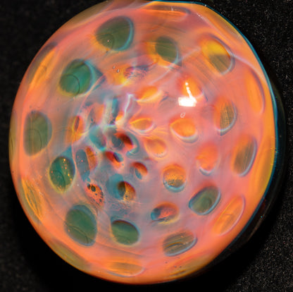 Borosilicate Honeycomb Necklace | Galactic Fumed Pendant | Handcrafted Heady Glass Jewelry | Spacey Art Piece