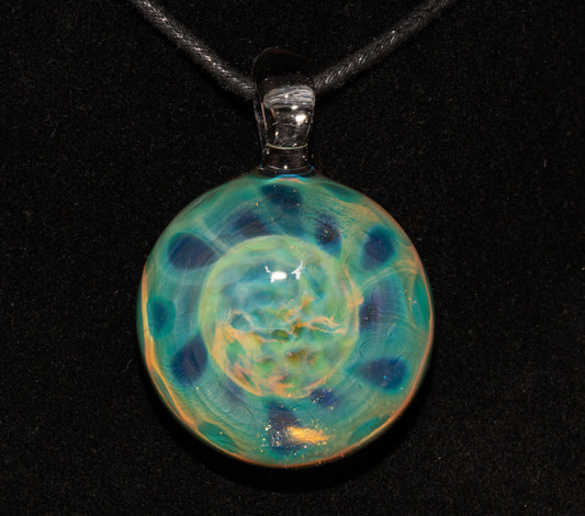Honeycomb Borosilicate Pendant | Heady Fumed Glass Necklace | Cosmic Artisan Jewelry | Galactic Glow Art