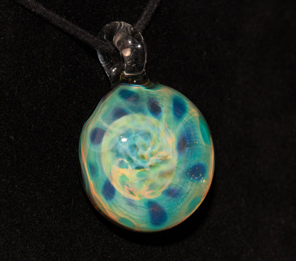 Honeycomb Borosilicate Pendant | Heady Fumed Glass Necklace | Cosmic Artisan Jewelry | Galactic Glow Art