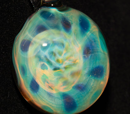 Honeycomb Borosilicate Pendant | Heady Fumed Glass Necklace | Cosmic Artisan Jewelry | Galactic Glow Art