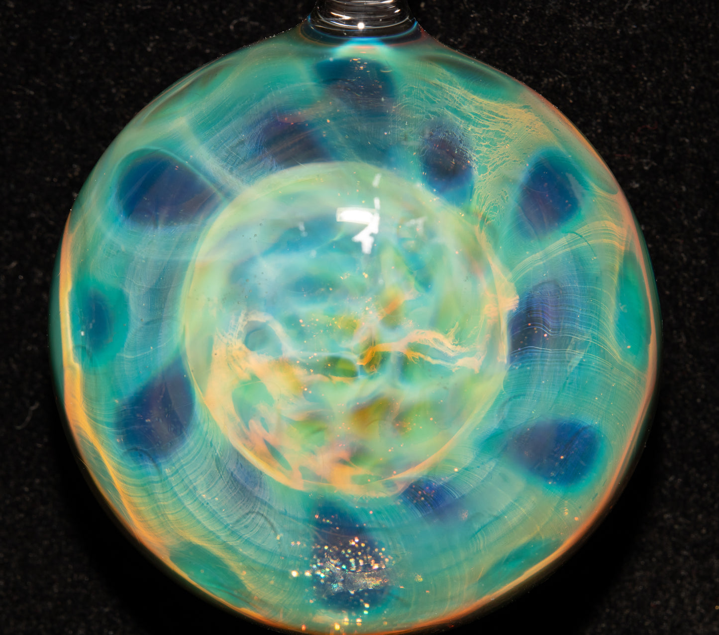 Honeycomb Borosilicate Pendant | Heady Fumed Glass Necklace | Cosmic Artisan Jewelry | Galactic Glow Art