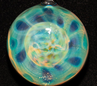 Honeycomb Borosilicate Pendant | Heady Fumed Glass Necklace | Cosmic Artisan Jewelry | Galactic Glow Art