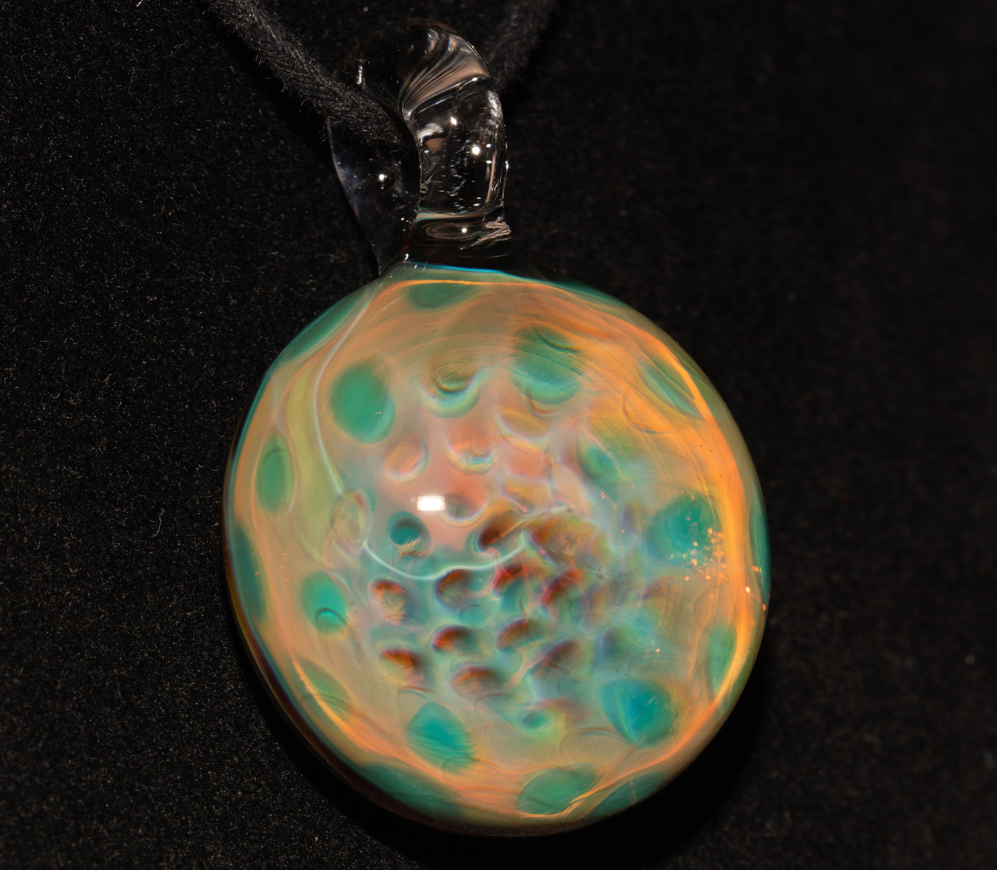 Borosilicate Honeycomb Pendant | Handblown Heady Glass Necklace | Fumed Galactic Jewelry | Deep Space Art