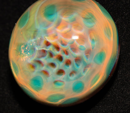 Borosilicate Honeycomb Pendant | Handblown Heady Glass Necklace | Fumed Galactic Jewelry | Deep Space Art