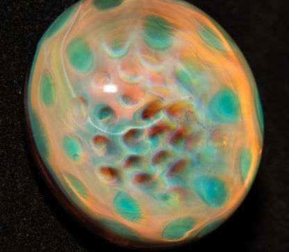 Borosilicate Honeycomb Pendant | Handblown Heady Glass Necklace | Fumed Galactic Jewelry | Deep Space Art