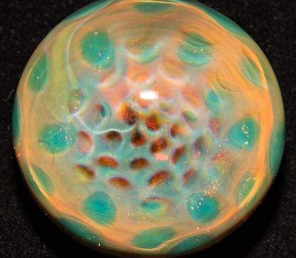 Borosilicate Honeycomb Pendant | Handblown Heady Glass Necklace | Fumed Galactic Jewelry | Deep Space Art