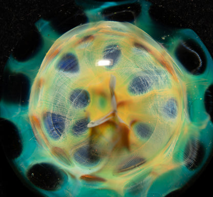 Galactic Honeycomb Pendant | Fumed Borosilicate Glass Necklace | Ethereal Heady Jewelry | Deep Space Art Piece