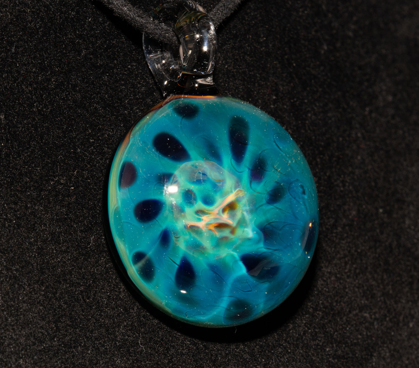 Honeycomb Glass Pendant | Heady Borosilicate Necklace | Fumed Cosmic Jewelry | Ethereal Depth Artwork