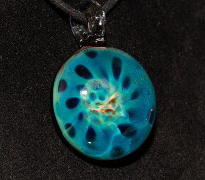 Honeycomb Glass Pendant | Heady Borosilicate Necklace | Fumed Cosmic Jewelry | Ethereal Depth Artwork