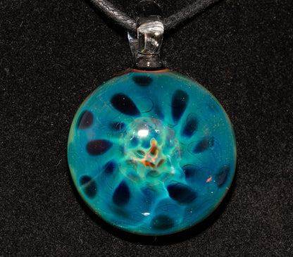 Honeycomb Glass Pendant | Heady Borosilicate Necklace | Fumed Cosmic Jewelry | Ethereal Depth Artwork