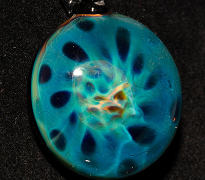 Honeycomb Glass Pendant | Heady Borosilicate Necklace | Fumed Cosmic Jewelry | Ethereal Depth Artwork