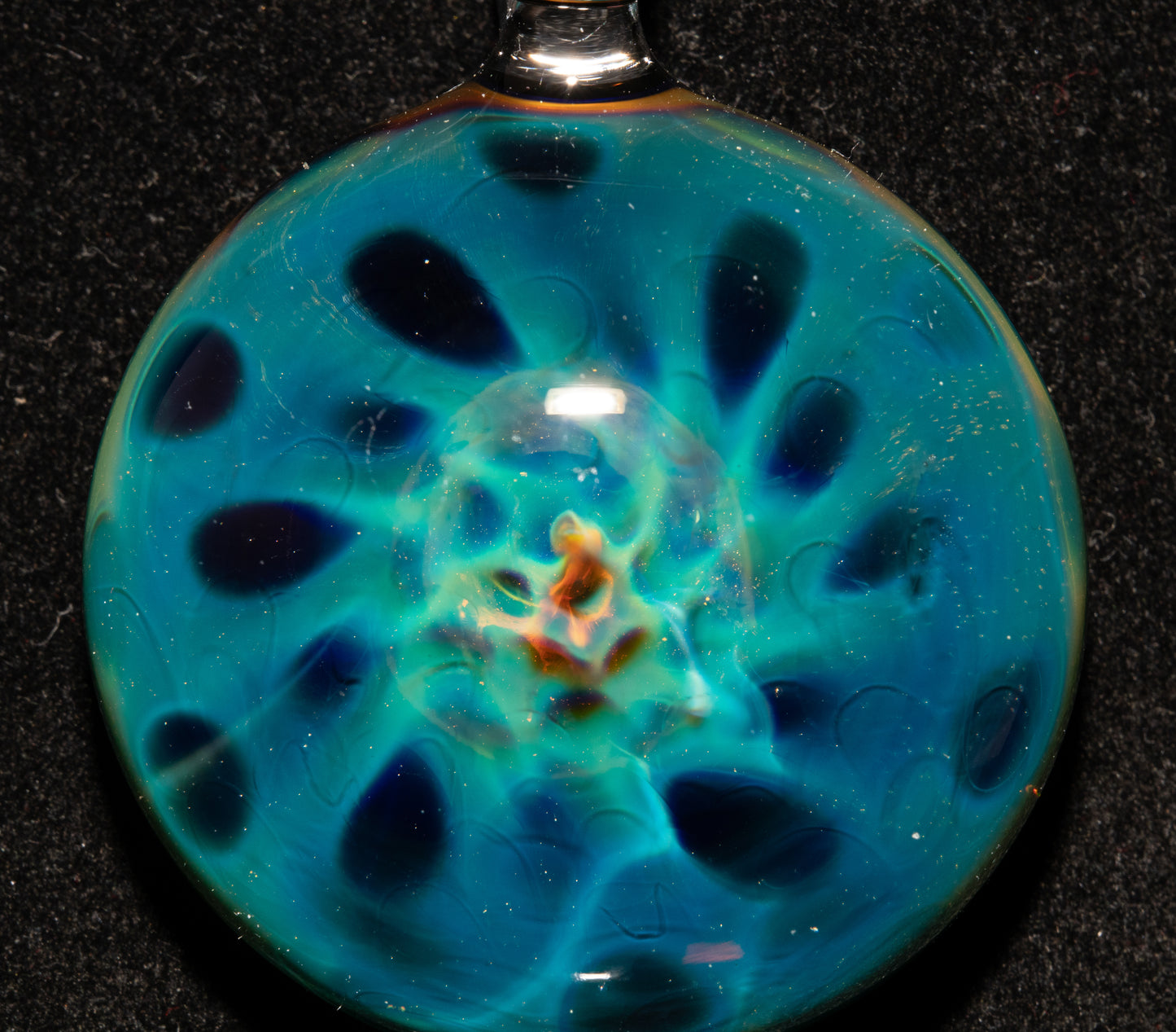 Honeycomb Glass Pendant | Heady Borosilicate Necklace | Fumed Cosmic Jewelry | Ethereal Depth Artwork