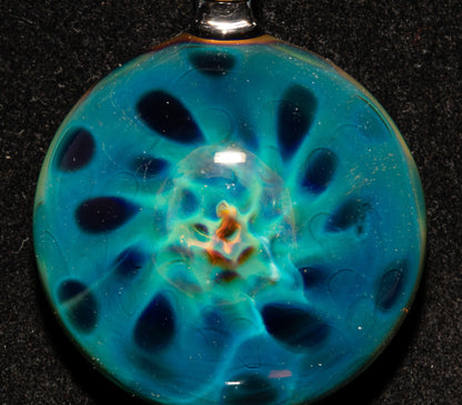 Honeycomb Glass Pendant | Heady Borosilicate Necklace | Fumed Cosmic Jewelry | Ethereal Depth Artwork