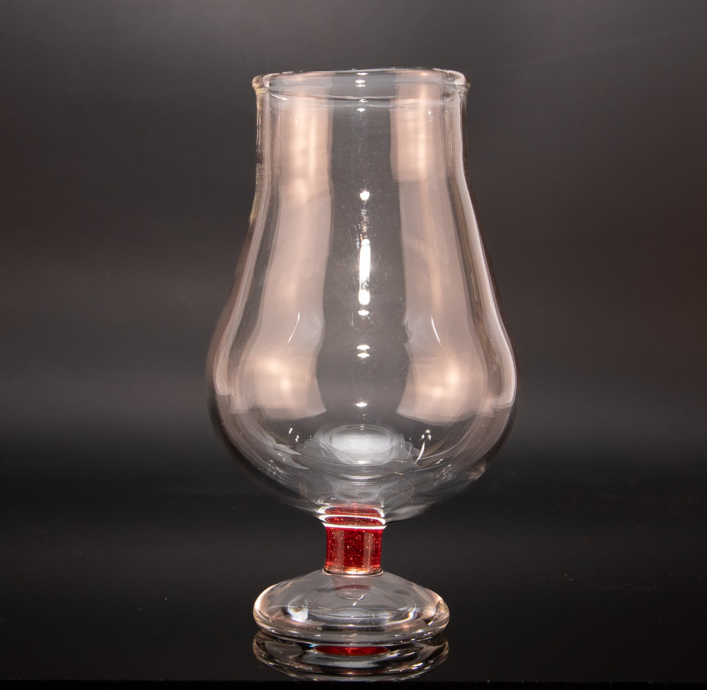 Handmade Whisky Snifter | Bar Goblet for Cognac or Rum | Elegant Blown Glass Stemware | Unique Bar Gift